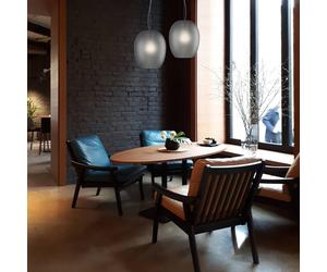 Casablanca Anua hanging light two-bulb matt grey