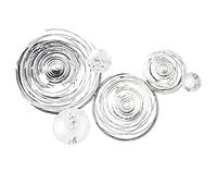 Casablanca Circles 74965 Wall Decoration Metal White/Silver - Suitable for Indoor Use Only - Height 56 cm x Width 94 cm x Depth 6 cm