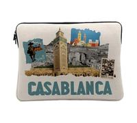 Casablanca Collage Travel Morocco Postcard Case for Computer and Tablet - 12-13 Inches - Printed in France