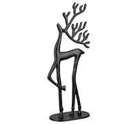 Casablanca Decorative Figure Sculpture Reindeer Made of Aluminium - Black Advent Christmas Decoration X XL - Height 55 cm