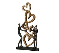 Casablanca - Decorative Sculpture, Decorative Figure, Heart on Heart, Poly, Antique Finish, 41 x 21 x 6.5 cm