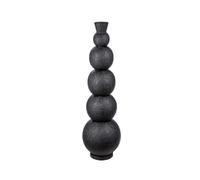 Casablanca Decorative Vase Large Floor Vase - Modern XL Iron Vase - Living Room Decoration Vase for Pampas Grass Flowers - Colour: Black Height 76 cm