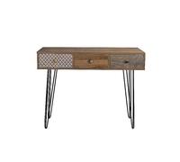 Casablanca Desk / Dressing Table with Hairpin Legs Black