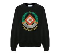 Casablanca Embroidered Casa Crest Black Sweatshirt - XXL