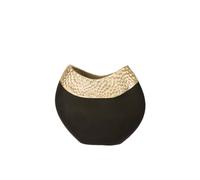 Casablanca Empire Vase Aluminium Gold Black Height 23 cm Decorative Vase