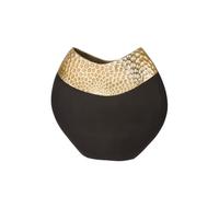Casablanca Empire Vase Aluminium Gold Black Height 29 cm Decorative Vase