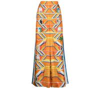 Casablanca Escalier Infini silk wide-leg trousers - Orange 38