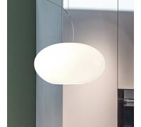 Casablanca Glass pendant light AIH 38 cm white lustrous