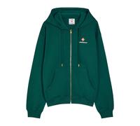 Casablanca Hooded Zip-through Cotton Sweatshirt - Green - M
