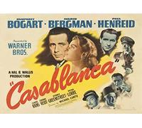 Casablanca Humphrey Bogart Ingrid Bergman Poster/Print/Picture Satin Photo Paper - A2-594mm x 420mm
