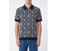 CASABLANCA Knitted Cotton Polo Shirt with Contrast Logo and Ribbed Trims - Size: L - male