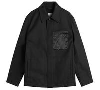 Casablanca Men's Bonded Techno Wool Workwear Jacket Black