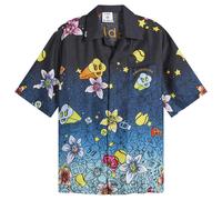 Casablanca Men's Collage D’Icones Graphiques Cuban Collar Shirt Multi
