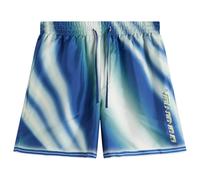 Casablanca Men's Flaming Tennis Ball Silk Shorts Blue