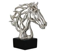Casablanca modernes Design Decorative Sculpture, Resin, Silver Colours, Höhe 39,5cm