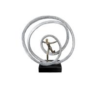 Casablanca modernes Design Decorative Sculpture, Resin, White, Höhe 35 cm