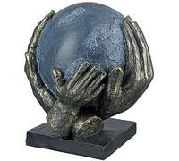 Casablanca modernes Design GILDE Decorative Sculpture Figure Save The World - World Globe in Hands - Height 19 cm