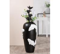 Casablanca Modernes Design Resin Koi Fish Floor Vase, Black, 73 cm H x 35 cm W x 35 cm D, Watertight, Living Room Decoration