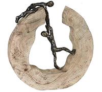 Casablanca modernes Design Sculpture, Aluminium Wood, Natural, Höhe 30 cm