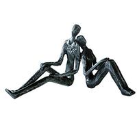 Casablanca Design Sculpture - Decorative Figure - Dreaming - Dreaming Couple - Iron Silver 20 x 10.5 x 7 cm