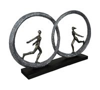 Casablanca modernes Design Sculpture, Resin, Bronze Grey, Höhe 29 cm