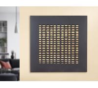 Casablanca modernes Design Torus Wall Relief Metal Square Matt Black 80 x 80 x 5 cm