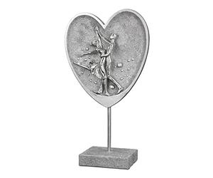 Casablanca mordernes Design Decorative sculpture, Resin, Silver colours, Höhe 30 cm