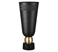 Casablanca Nama Vase - Aluminium - Black Crackle - Conical - Height 48 cm x Diameter 21 cm