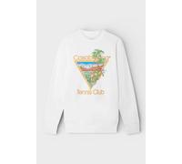 Casablanca Printed Sweatshirt Tennis Club Icon Orange White - L