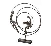 Casablanca Sculpture, Design Figurine Circles, Height: 23 cm, Burnished Iron