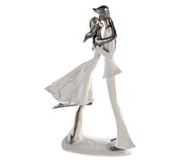 Casablanca - Sculpture Figure Hold Me - Poly White/Silver White Base H 32