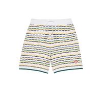 Casablanca Striped Tuck-stitch Cotton-knit Shorts - Multicoloured - S