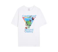 Casablanca Tennis Club Icon Beyond Destiny Printed Cotton T-shirt - White - XL