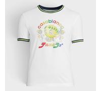 Casablanca Tennis Mascot Contrast Ringer Tee White - XXL