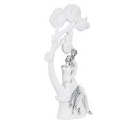 Casablanca Tree of Love Figurine - Resin - Matte White - Metallic Look - Height 40 cm x Width 21 cm - Tree Pair Motif