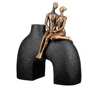 Casablanca Vase Movement - Resin - Black - Metallic Look - Width 23 cm - Man - Woman Shape