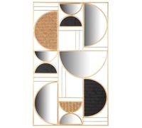 Casablanca Vienna Wall Relief Metal Gold Natural Coloured Rectangular 92 x 57 x 2 cm Decoration Art Wall Decoration Living Room