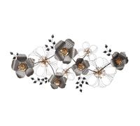 Casablanca Wall Relief Blossom Metal Anthracite/Gold/Black Glossy 71 x 135 cm Wall Decoration Art Decoration Home Accessory