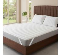 CASABLOOM Quilted Super King Mattress Toppers - 4cm Heavenly Smooth Microfiber Fill, Extra Soft & Comfortable Mattress Topper, Machine Washable (White - 183x200cm)
