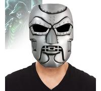 CASACLAUSI Dr Doom Mask Villain Slayer Helmet Latex Victor Von Doom Carnival Halloween Costume Cosplay Props Adult Men