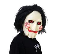 CASACLAUSI Horror Saw Mask Scary Clown Killer Jigsaw Masks Adult Full Head Latex Halloween Carnival Cosplay Costume Props