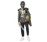 CASACLAUSI Knight Costume Kids Medieval Armour Suit with Mask Shield Sword Cloak Children Dress Up Halloween Cosplay Outfit