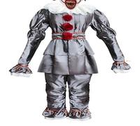 CASACLAUSI Pennywise Costume Kids Clown Joker Circus Killer Outfit Scary Horror Movie Fancy Dress Up It Cosplay Halloween Suit