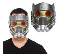 CASACLAUSI Star Lord Helmet Latex Mask Peter Quill Deluxe Halloween Carnival Party Cosplay Costume Dress Up Props Adult Gift