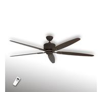 CasaFan ECO ELEMENTS ceiling fan, walnut/brown, Ø 180 cm, quiet