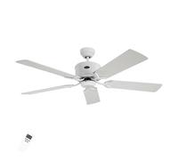 CasaFan ECO ELEMENTS ceiling fan, white/grey, Ø 132 cm, quiet