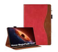 CASAFUNY Case for Honor MagicPad4 12.3 2026 PU Leather Protective Case Cover with Document Pocket for Honor MagicPad3 Pro 12.3/Honor MagicPad4 12.3 Inch 2026, Red