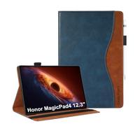 CASAFUNY Case for Honor MagicPad4 12.3 Inch 2026, Multi-Angle Folio Protective Case with Front Pocket and Wrist Strap, PU Leather Case Tablet Case for MagicPad 3 Pro 12.3 / Honor MagicPad4 12.3 Inches