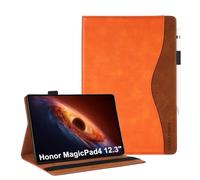 CASAFUNY Case for Honor MagicPad4 12.3 Inch 2026, Multi-Angle Folio Protective Case with Front Pocket and Wrist Strap, PU Leather Case Tablet Case for MagicPad 3 Pro 12.3 / Honor MagicPad4 12.3 Inches