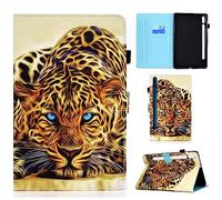 CASAFUNY Case for Lenovo Tab P12 12.7 Inch 2023 with Pen Holder, PU Leather Tablet Protective Case Stand Folio Cover with Car Sleep/Wake Tablet Case for Lenovo Tab P12 2023, Lion